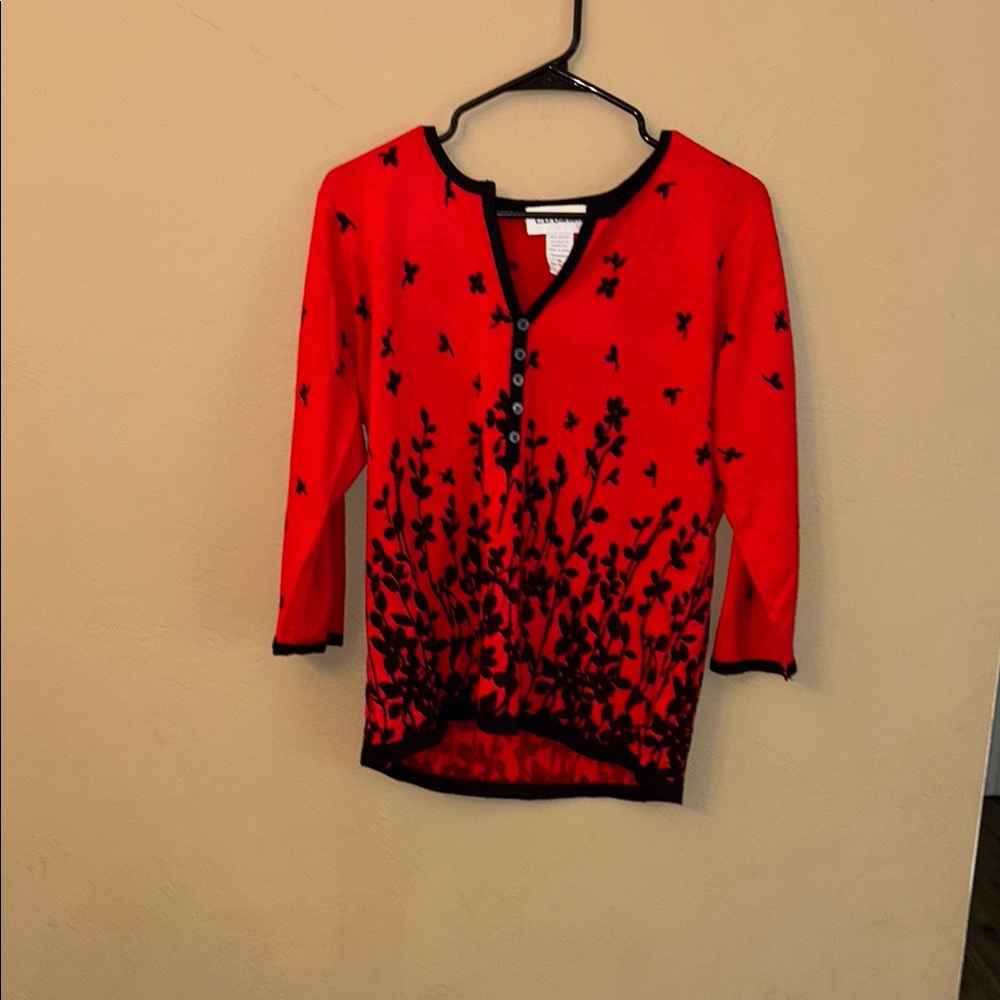 Red and Black Women's Sweater